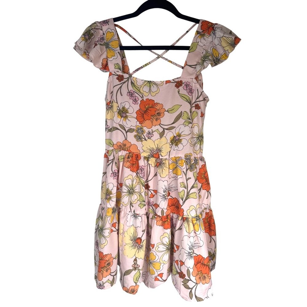 2/$30 NWT Medium Lottie & Holly Floral Summer Dress Pink & Yellow